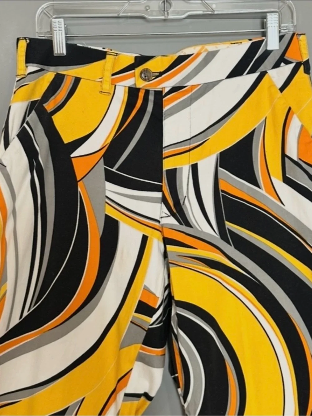 Loudmouth Golf Pants Swirls Gone Wild Yellow/Black Men’s Size 32x32